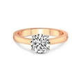 thumbnail image 3 of 1 Carat IGI Certified Round Shape Lab Grown Diamond Engagement Ring | 14K Rose Gold |Elsa Hidden Accents Solitaire Lab Diamond Ring | FG-VS1-VS2 Quality Friendly Diamonds, 3 of 5