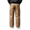 thumbnail image 4 of Diufon Cargo Pants for Men Elastic Waist Drawstring Straight Leg Loose Outdoor Hiking Pants with Multi Pockets, 4 of 9