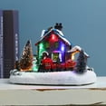 thumbnail image 4 of JUNTEX Christmas Small Train Village House Luminous Landscape Snow Figurine Resin Desktop Ornament Decoration Holiday Xmas Gift, 4 of 13