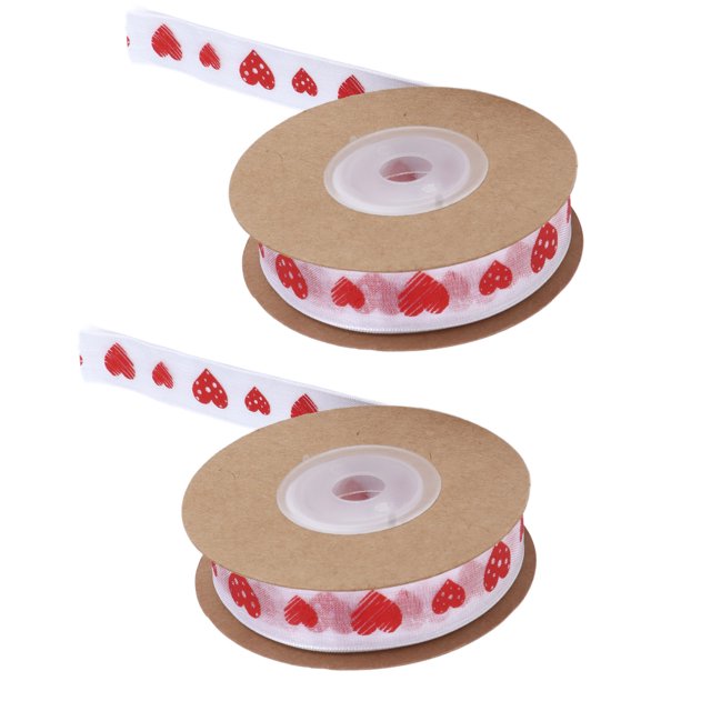 Ribbon Printed Ribbon Fine Texture Polyester Washable for Beauty Wreath for Wedding Decoration