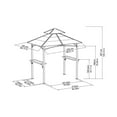 thumbnail image 3 of hometrends 5 ft. x 8 ft. Hardtop Grill Gazebo, 3 of 9