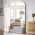 thumbnail image 2 of NeuType Full Length Floor Mirror Arch Black 65"x22", 2 of 8