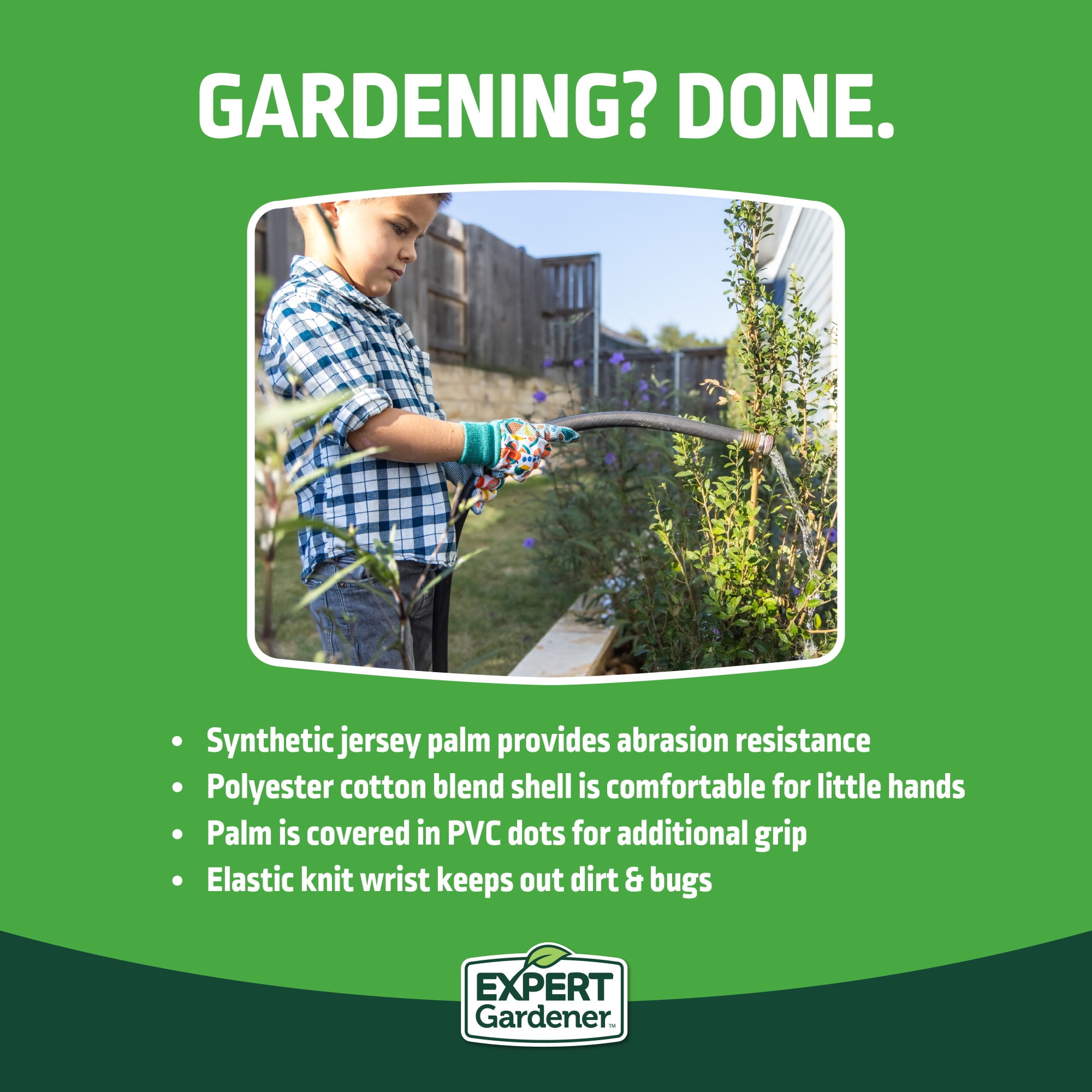Expert Gardener Kids Jersey Gardening Gloves