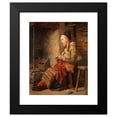 thumbnail image 2 of Johan Fredrik Höckert 20x23 Black Modern Framed Museum Art Print Titled - Rattvik Girl by the Fireside (1860), 2 of 5