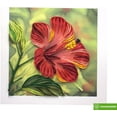 thumbnail image 3 of Hibiscus Flower, quilling art greeting card for birthday, valentine's day, mother's day, anniversary, thank you, get well, 6" x 6", 3 of 8