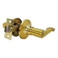 thumbnail image 1 of RI-KEY SECURITY - Privacy Bedroom Bathroom Door Lock Lever Handle Wave Style Satin Satin Brass LH, 1 of 10
