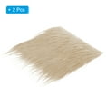 thumbnail image 3 of Unique Bargains Plush Faux Fur Fabric Square, 10' x 10' Fluffy Faux Fur Patches Cuts, Khaki 2Pack, 3 of 6