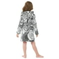thumbnail image 7 of FORMRS Niños Bathrobe Unisex Hooded Robe Soft Plush Pajamas Sleepwear, Size 2-3T, Black Roses, 7 of 7