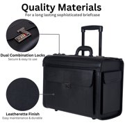 Alpine Swiss 19 Wheeled Briefcase Rolling Case Sales Sample Pilot Lawyer Attache