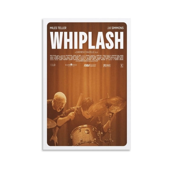 Whiplash Classic Movie Poster Canvas Wall Art Prints Poster Gifts Photo Picture Painting Posters Room Decor Home Decorative 24x36inch(60x90cm)