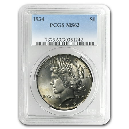 1934 Peace Dollar MS-63 PCGS