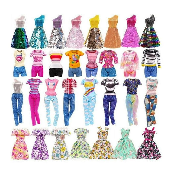 10 Sets Fashion Doll Clothes Shiny Dress For 11.5"-12" S7D4 Clothes To N5U7