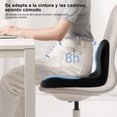 thumbnail image 4 of Coj&iacute;n de Espalda y de Silla Combinado, Cojin para Coxis y Soporte Lumbar de Espuma Memoria, Almohada Lumbar Kit Ergon&oacute;mica, Aliviar La Ci&aacute;tica, con Funda Lavable, para, 4 of 9