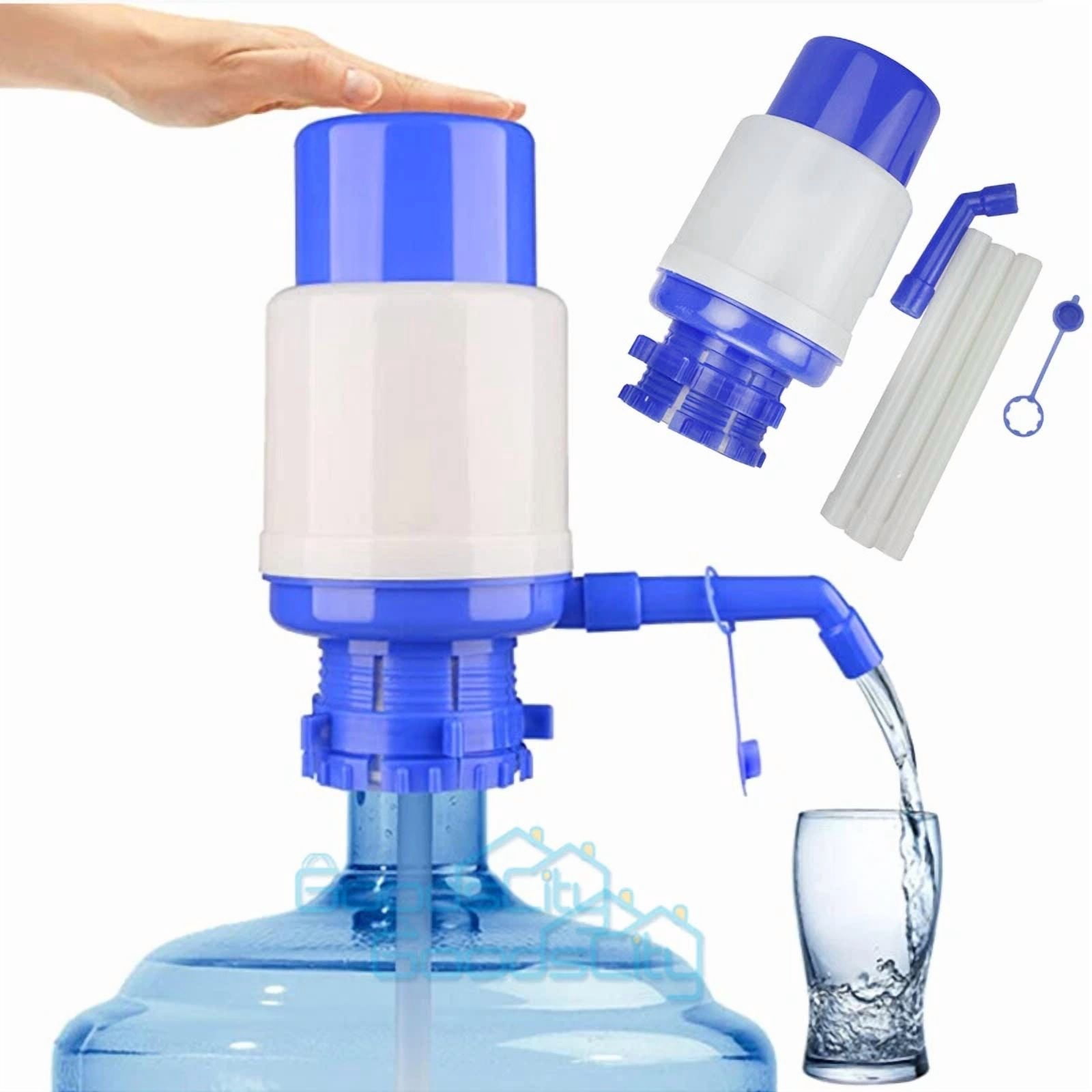 4/5/6 Gallon Hand Press Water Pump Dispenser Manual Bottled Drinking Water +Hose