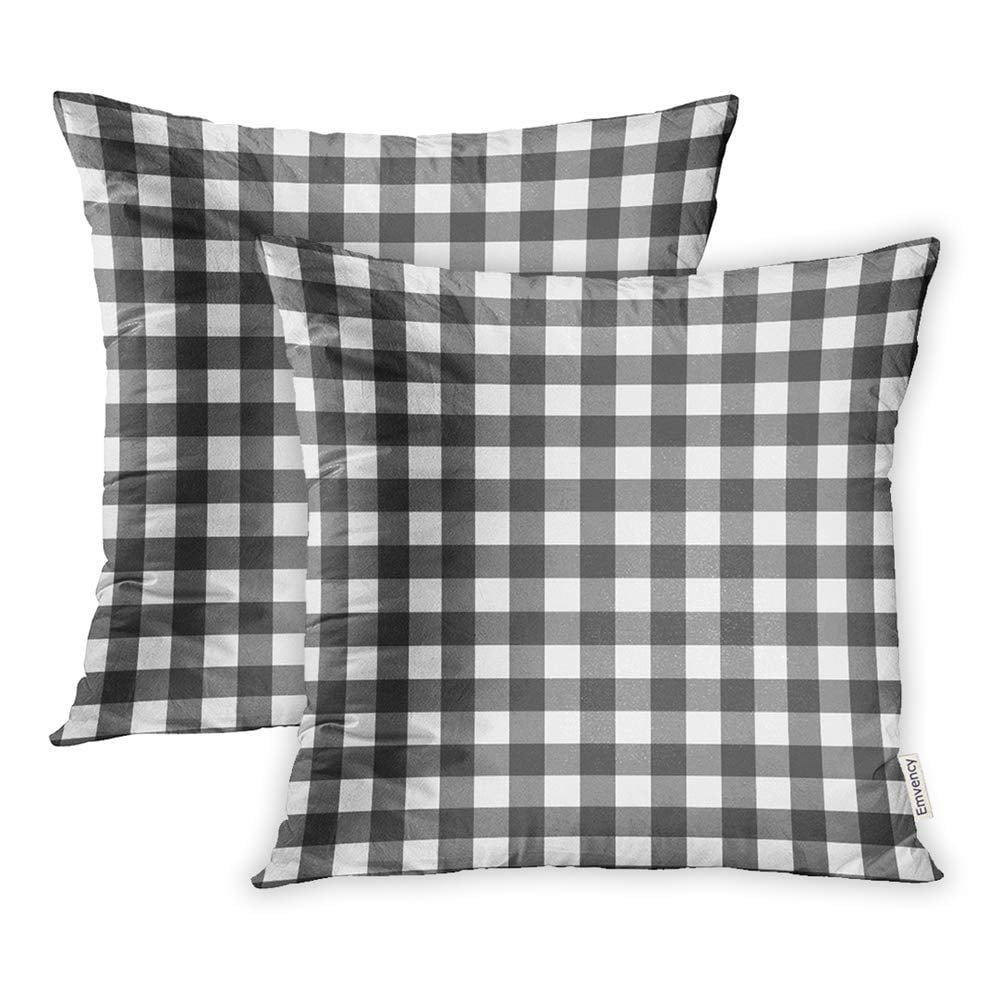 ARHOME Vichy Gingham Black Check White Abstract Checkered Material