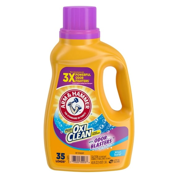 ARM & HAMMER Plus OxiClean Liquid Laundry Detergent (Pack 1) - 35 Loads, 45.5fl