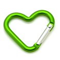 thumbnail image 5 of Pack 100 Heart Shaped Aluminum Alloy Keychain Clip Carabiner Hook Key Holder - Green color, 5 of 5