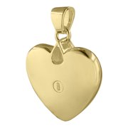 Perfect Memorials Angel Wing Heart 14k Gold Vermeil Cremation Jewelry