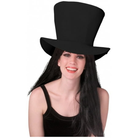 Foam Fabric Top Hat Adult Costume Accessory Black