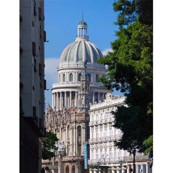 Posterazzi PDDCA11KSU0019 Capitol Building Havana Unesco World Heritage Site Cuba Poster Print by Keren Su - 25 x 33 in.