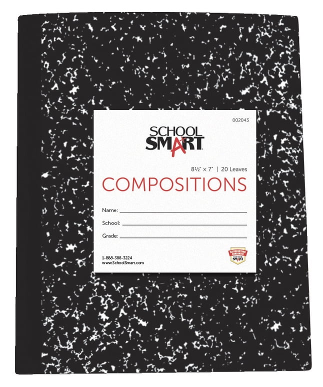 085315 11 x 8-1/2 Inches School Smart Spiral Perforated 2 Subject College Ruled Notebook 