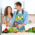 thumbnail image 6 of Funny Colorful Frog Face 5 Pcs Kitchen Set Heat Resistant Oven Mitts and Non-Slip Pot Holders with Adjustable Cooking Apron, 6 of 6