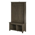 thumbnail image 4 of Woven Paths Scandi Farmhouse Entryway Hall Tree Bench, Weathered Oak, 4 of 9