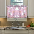 thumbnail image 2 of Yayeee Kitchen Curtains Tier Pair Light Filtering 27"x36" Rod Pocket Short Cafe Window Panel, Purple Halloween, 2 of 7