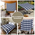 thumbnail image 6 of Navy Blue Check Tapestry for Bedroom Wall Hanging Tapestry, Farmhouse Buffalo Plaid Blue Ceiling Backdrop Tapestries Poster Blanket Wall Decor for Teens Room Living Room Dorm 39" x 59", 6 of 8