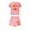 Z084-Pink, variant on Censtreet Women's Pajama Sets Halloween Short Sleeve Pjs 2 Piece Top and Shorts Sleepwear Comfy Soft Lounge Sets S-XL