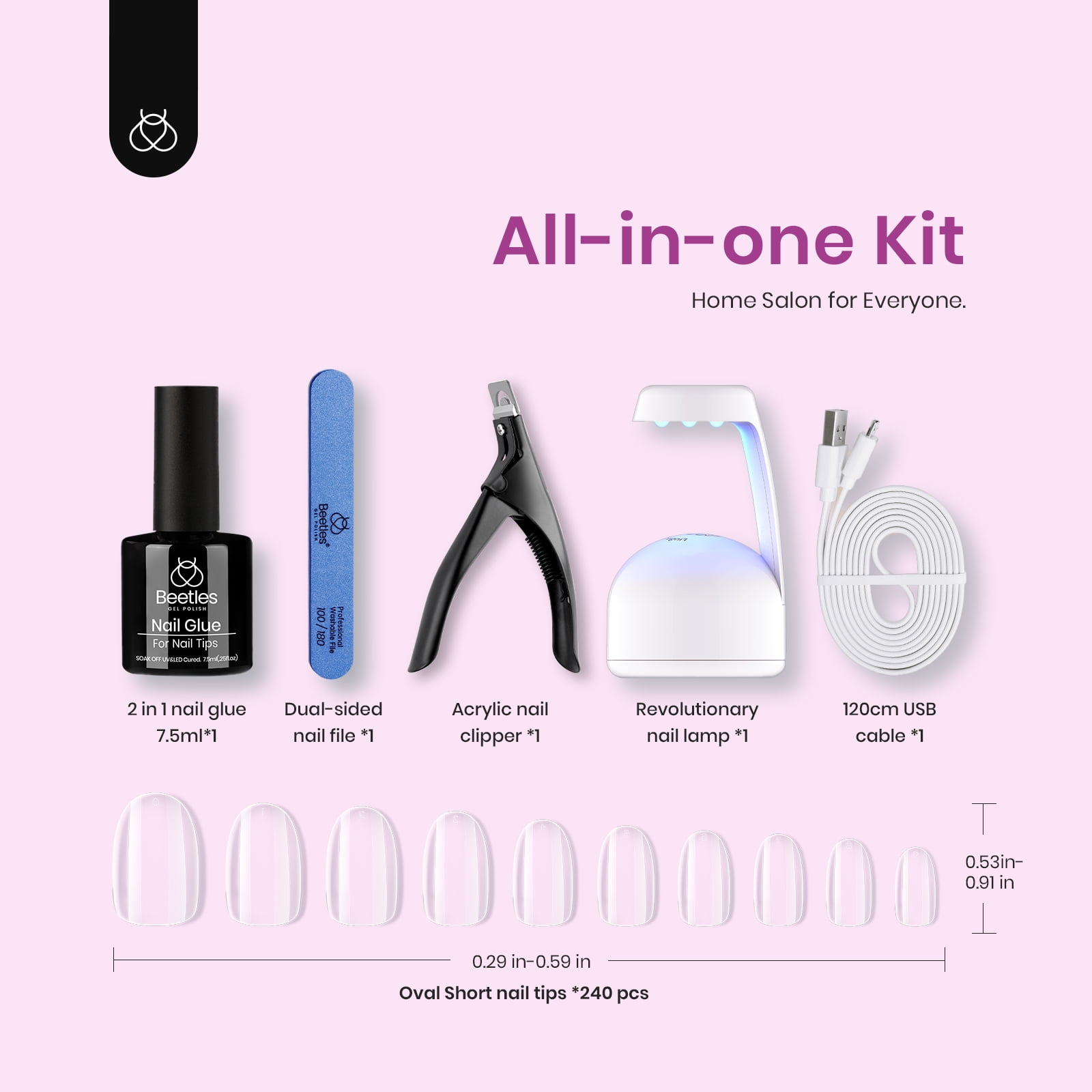 Beetles Nail Tip and Glue Gel Kit Unboxing & Review, Beetles Mini Lamp, 20 Apres Dupe, nail