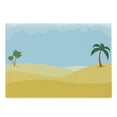 thumbnail image 1 of Dune Cutting Board, Tropical Palms on a Desert with Pastel Tone Open Sky View on Top, Decorative Tempered Glass Cutting and Serving Board, in 3 Sizes, by Ambesonne, 1 of 2