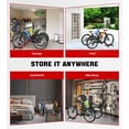 thumbnail image 6 of Bike Floor Stand, Portable Bike Storage for Garage - up to 3.5" Tire Wide, MTB & Road Bicycle Floor Stand, Front and Rear Wheel Parking Rack Fit for 26"-29" Bikes, 6 of 7
