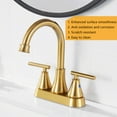 thumbnail image 2 of Kede Bathroom Sink Faucet 4 Inch 2 Handle CentersetGolden Brushed Lead-Free Modern Bathroom Faucet Vanity Faucet with Pop-up Drain Stopper and Supply Hoses, 2 of 6