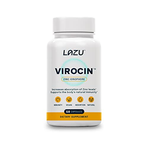 Lazu Virocin Zinc Supplement Zinc Ionophore Zinc, Quercetin