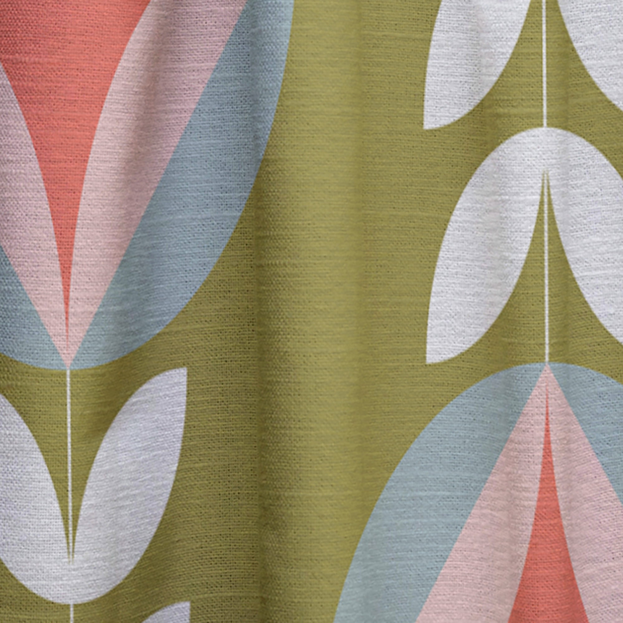 Designart 'Botanical Retro Pattern I' Mid-Century Modern Curtain Panel