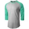 thumbnail image 5 of Ma Croix Men's Basic Baseball Raglan 3/4 Sleeve T-Shirts, 5 of 5