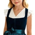 thumbnail image 3 of VUHXZWAF Girls Clothes Going Out Crop Tops Short Sleeve V Neck Ruffle Button Down Shirts Size 9-10 Years, 3 of 3