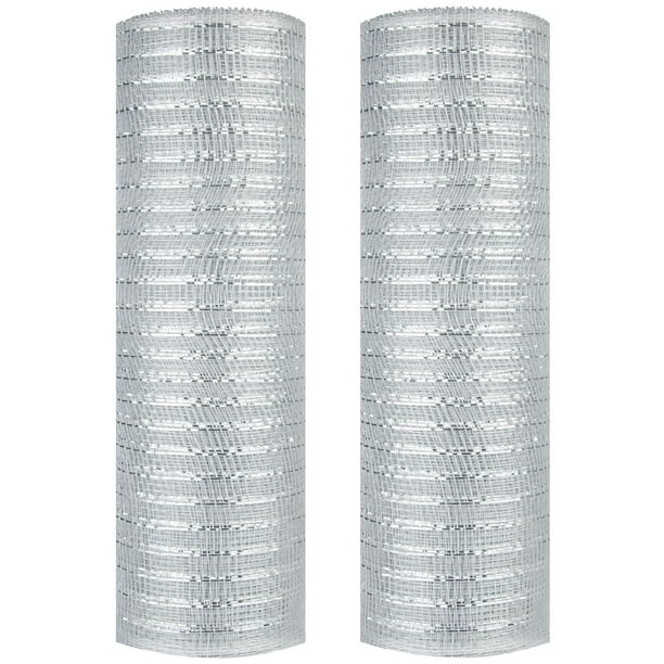 Cinta decorativa ESINO de malla metálica de 26 cm x 9 m, 2 rollos