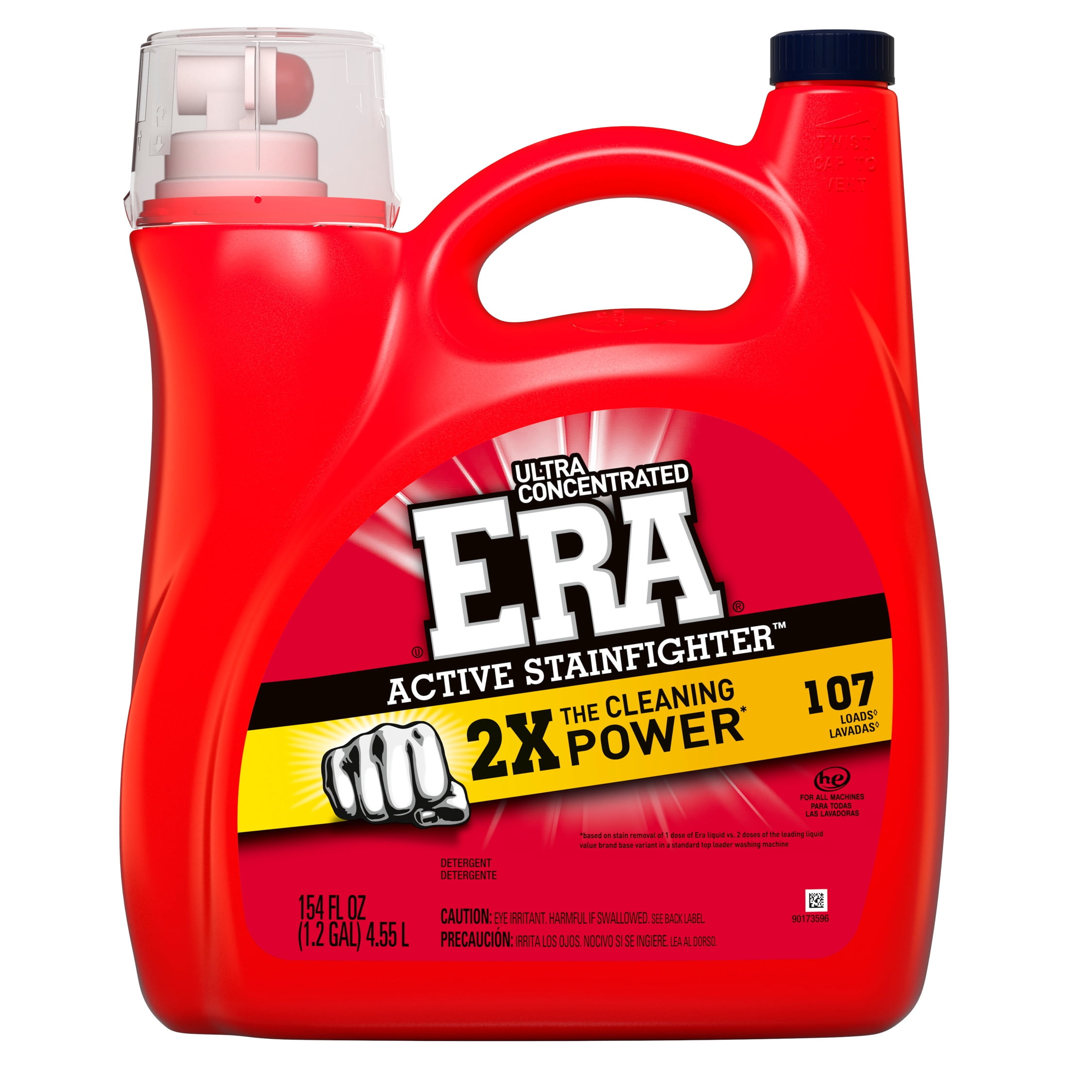 Era 2X Ultra Active Stainfighter Formula Liquid Laundry Detergent, 141 fl oz, 107 Loads