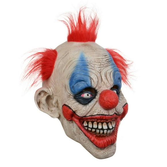 Halloween Clown Face Cover Cosplay Costume Props Halloween Creepy Clown Face Cover Latex Face Cover For Halloween Party Cosplay Costume Dress Up Props Bar Decors