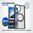 thumbnail image 3 of Encased Belt Case for Samsung Galaxy S25 Ultra with Holster Clip (Compatible with MagSafe Qi2) Built-in Magnetic Rotating Stand (Black), 3 of 9