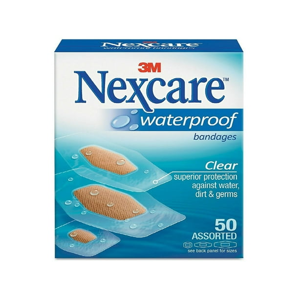 Nexcare Waterproof Bandages Assorted 50 Each Pack