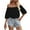 Black, variant on Fesfesfes Summer Tops for Womem Casual Tops Women's One-Shoulder Solid Color Top Three-Quarter Sleeve Top Blouse T-shirt Off-the-Shoulder Tunic Blouse Under 10$