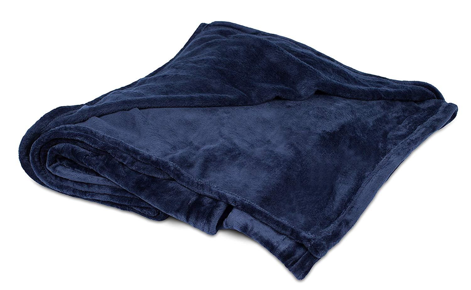 BIRDROCK HOME Best Plush Throw Blankets Navy (Blue