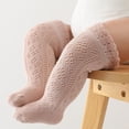 thumbnail image 5 of Calcetines de verano para bebés, calcetines hasta la rodilla transpirables para niños, medias largas para niños, calentadores de piernas para bebés de alta elasticidad, 5 of 5