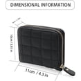 thumbnail image 2 of Ladies Purse Wallet, PU Leather Purse with Multiple Card Slots and Compartments, with Zipper (Black), 2 of 4