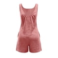 thumbnail image 5 of SZJXBUY Womens Small Romper Dressy Casual Crewneck Sleeveless Romper Summer Open Back Loose Business Workout Vacation Shorts Jumpsuit Pink,XXL, 5 of 8