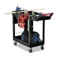 thumbnail image 4 of Heavy Duty Adaptable Utility Cart 2 Shelves, 25.2w x 51.5d x 36h, Black, 4 of 4