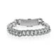 thumbnail image 1 of JeenMata Pulsera de eslabones cubanos de metal blanco para hombre - Joyería elegante y elegante, 1 of 6